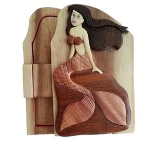 Carver Dad handmade, mermaid wooden box
